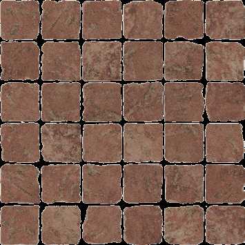 PIETRA D'ASSISI ROSSO 2X2 TUMBLED MOSAIC